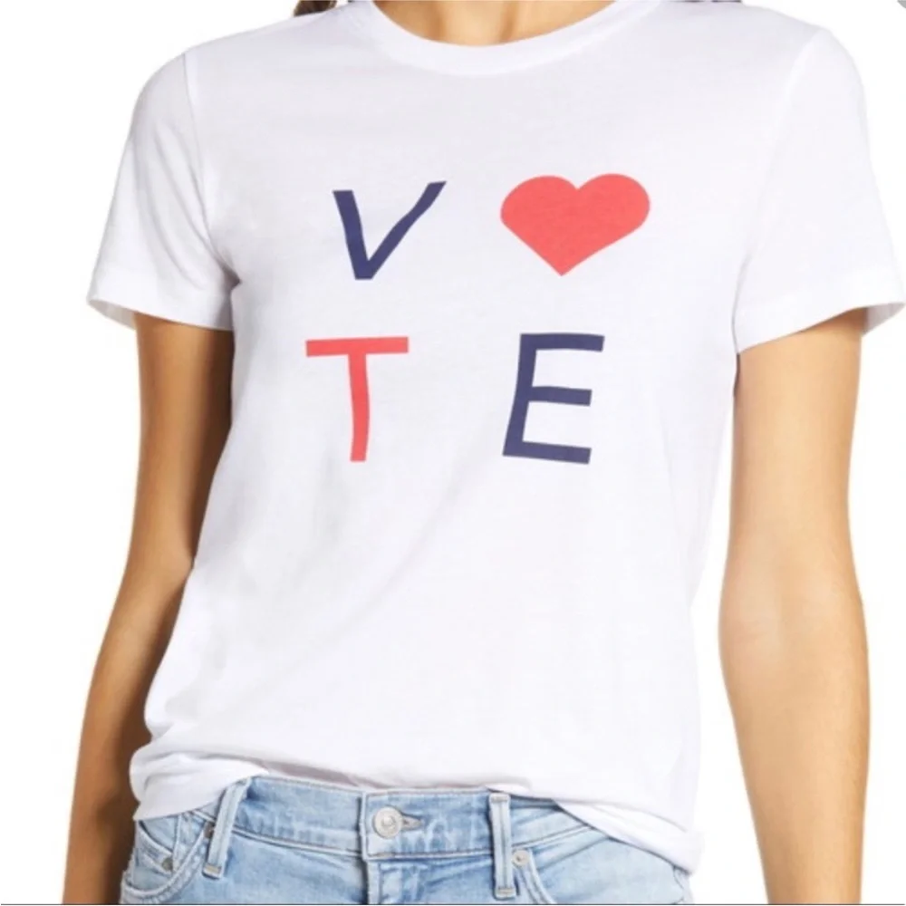 1901 Women’s VOTE Graphic Tee in White - Picture 1 of 1